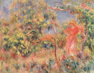 Figur in einem Garten, 1917 von Pierre Auguste Renoir